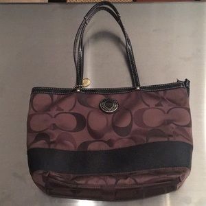 new authentic Coach Brown tote